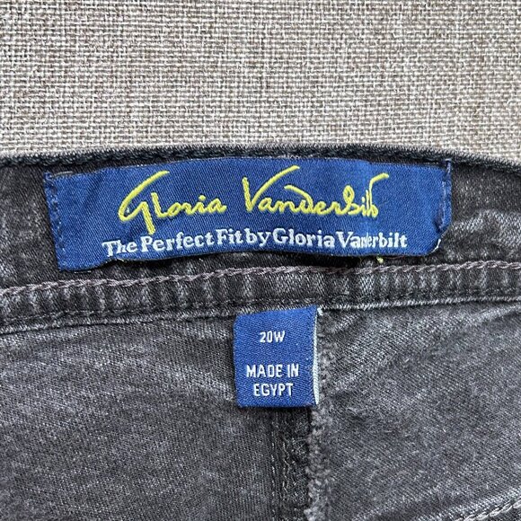 Gloria Vanderbilt FLARED Denim Jeans Women's 20W PERFECT FIT Black Casual - Picture 7 of 14